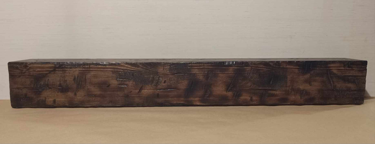 Handcrafted Fireplace Mantel, Distressed Wood Mantel, Wall Shelf, Floating Mantel, Beam, Mantle