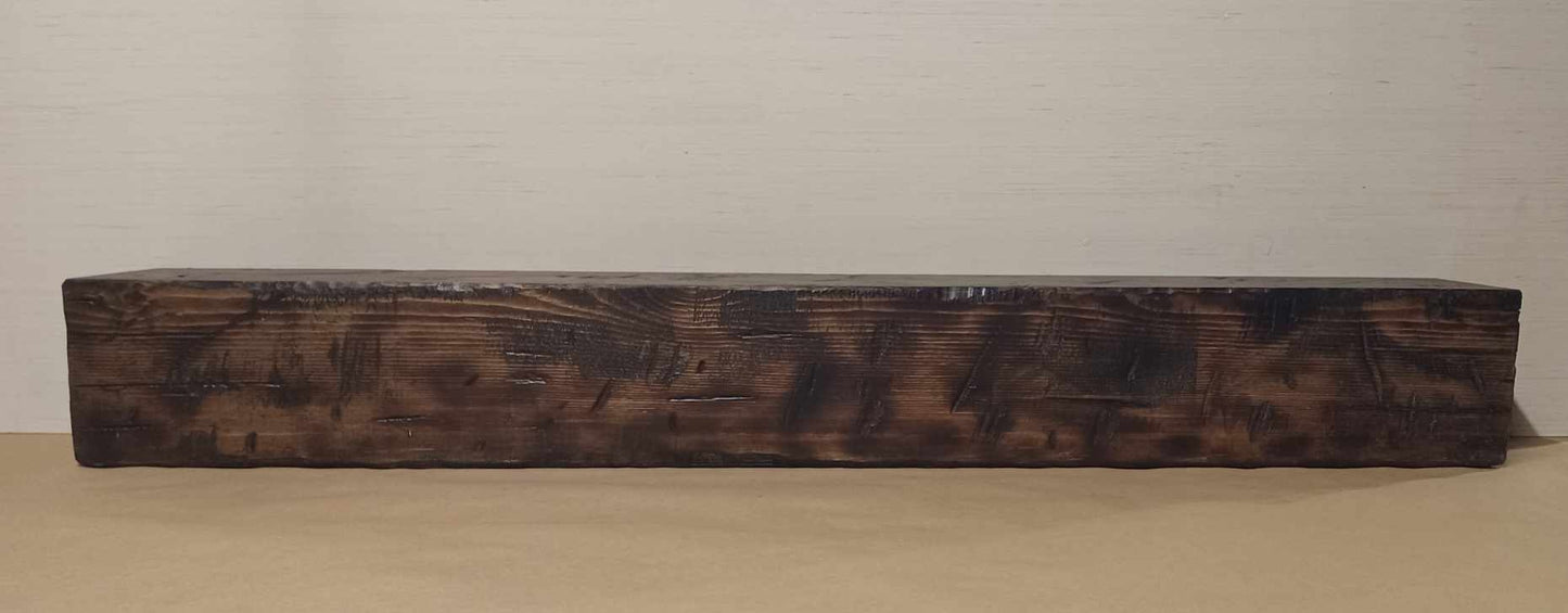 Handcrafted Fireplace Mantel, Distressed Wood Mantel, Wall Shelf, Floating Mantel, Beam, Mantle