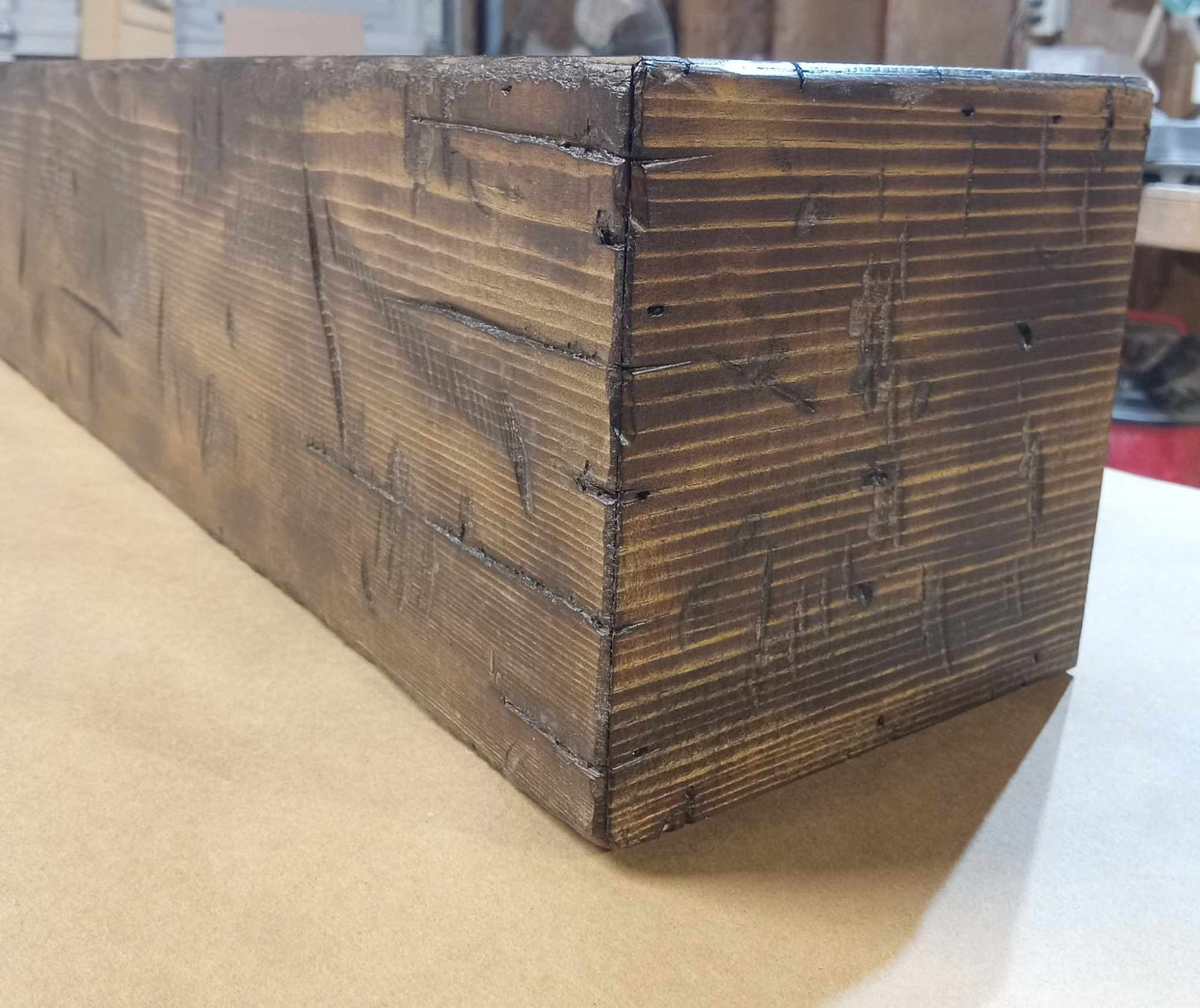 Handcrafted Fireplace Mantel, Distressed Wood Mantel, Wall Shelf, Floating Mantel, Beam, Mantle