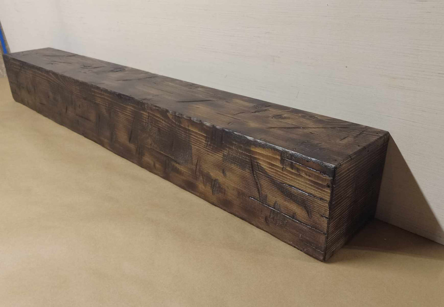 Handcrafted Fireplace Mantel, Distressed Wood Mantel, Wall Shelf, Floating Mantel, Beam, Mantle