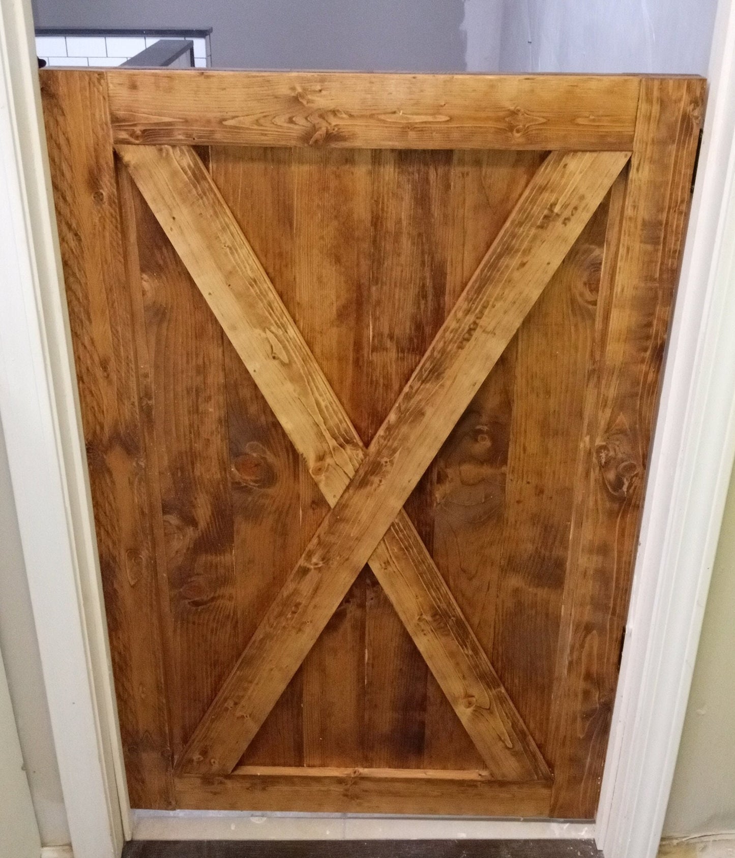 Farmhouse Wooden Baby Gate or Pet Gate Custom Made