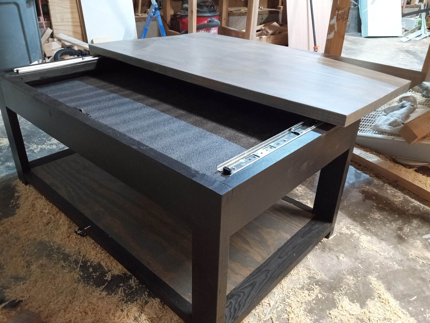 Hand Made Distressed Farmhouse Concealment Coffee Table Made in Kentucky