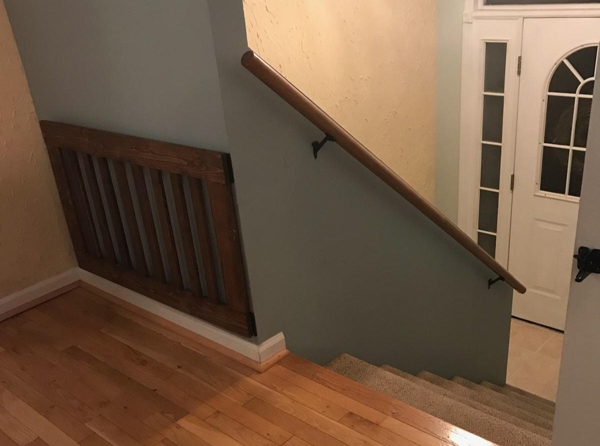 Wooden Baby Gate Or Pet Gate Custom Made With Reclaimed Wood.